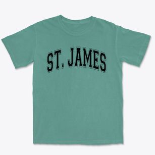 Saint James Catholic School Varsity Arch Premium Heavyweight T-shirt