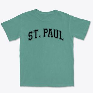 Saint Paul Lutheran High School Varsity Arch Premium Heavyweight T-shirt