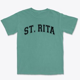 St Rita Parish Varsity Arch Premium Heavyweight T-shirt