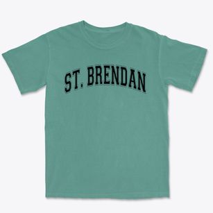 St Brendan Parish Varsity Arch Premium Heavyweight T-shirt