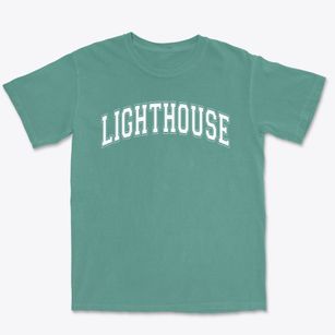Lighthouse Christian Academy Varsity Arch Premium Heavyweight T-shirt