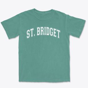 St Bridget Parish Varsity Arch Premium Heavyweight T-shirt