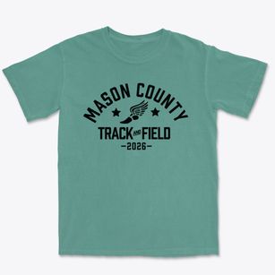 Mason County Christian School Track and Field Premium Heavyweight T-shirt