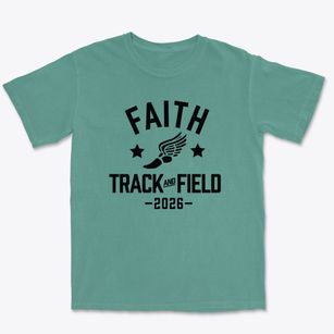 Faith Christian Academy Track and Field Premium Heavyweight T-shirt
