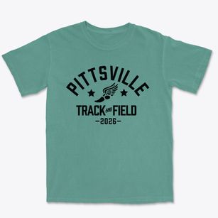 Pittsville High School Track and Field Premium Heavyweight T-shirt