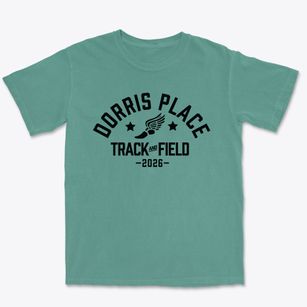 Dorris Place Elementary School Track and Field Premium Heavyweight T-shirt