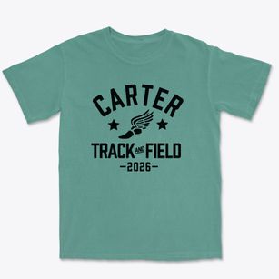 Carter Middle School Track and Field Premium Heavyweight T-shirt