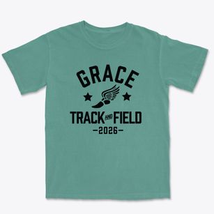 Grace Baptist Academy Track and Field Premium Heavyweight T-shirt