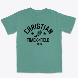 Christian Center School Track and Field Premium Heavyweight T-shirt