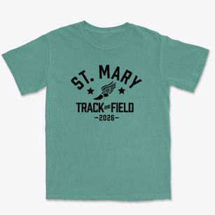 Saint Mary Of The Lake School Track and Field Premium Heavyweight T-shirt