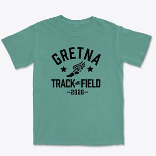 Gretna Junior High School Track and Field Premium Heavyweight T-shirt