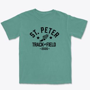 Saint Peter Lutheran School Track and Field Premium Heavyweight T-shirt