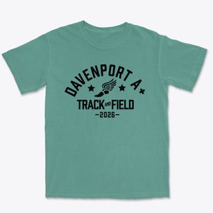 Davenport A+ School Track and Field Premium Heavyweight T-shirt
