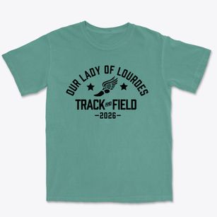 Our Lady Of Lourdes School Track and Field Premium Heavyweight T-shirt