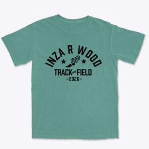 Inza R Wood Middle School Track and Field Premium Heavyweight T-shirt