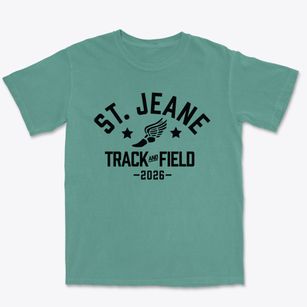 St Jean Baptiste Parish Track and Field Premium Heavyweight T-shirt