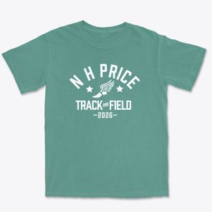 N H Price Elementary School Track and Field Premium Heavyweight T-shirt