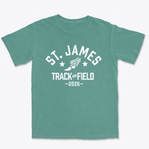 Saint James The Apostle School Track and Field Premium Heavyweight T-shirt