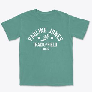 Pauline Jones Elementary School Track and Field Premium Heavyweight T-shirt