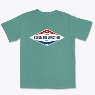 Columbus Junction Iowa Diamond Star Premium Heavyweight T-shirt