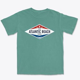 Atlantic Beach Florida Diamond Star Premium Heavyweight T-shirt