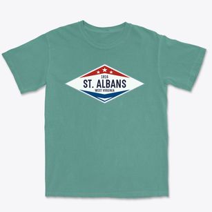 St. Albans West Virginia Diamond Star Premium Heavyweight T-shirt