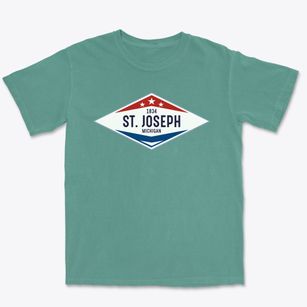 St. Joseph Michigan Diamond Star Premium Heavyweight T-shirt