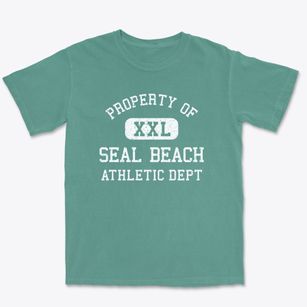 Seal Beach California Athletic Dept Premium Heavyweight T-shirt