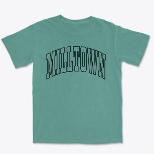 Milltown Wisconsin Trendy Block Premium Heavyweight T-shirt