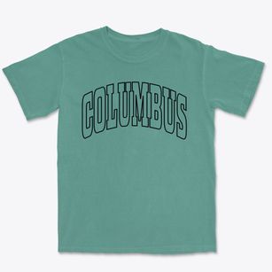 Columbus North Dakota Trendy Block Premium Heavyweight T-shirt