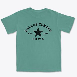 Dallas Center Iowa Star Premium Heavyweight T-shirt