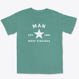 Man West Virginia Star Premium Heavyweight T-shirt