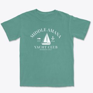 Middle Amana Iowa Yacht Club Premium Heavyweight T-shirt
