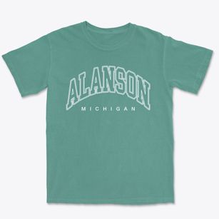 Alanson Michigan Inline Premium Heavyweight T-shirt