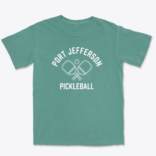Port Jefferson New York Pickleball Premium Heavyweight T-shirt