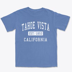 Tahoe Vista California Classic Established Premium Heavyweight T-shirt