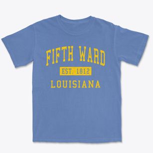 Fifth Ward Louisiana Classic Established Premium Heavyweight T-shirt