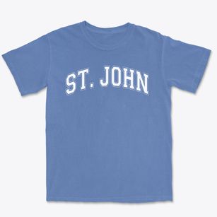 Saint John Lutheran School Varsity Arch Premium Heavyweight T-shirt
