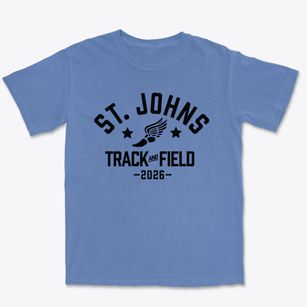 Saint Johns Catholic School Track and Field Premium Heavyweight T-shirt