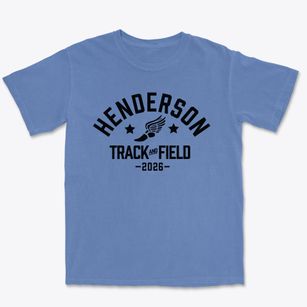 Henderson Upper Middle School Track and Field Premium Heavyweight T-shirt