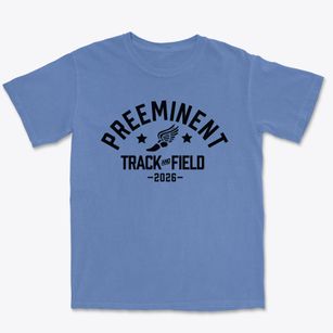Preeminent Charter School Track and Field Premium Heavyweight T-shirt