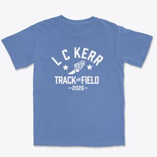 L C Kerr Elementary School Track and Field Premium Heavyweight T-shirt