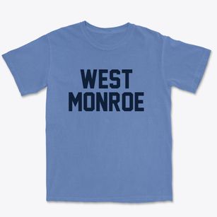 West Monroe Louisiana Classic Block Premium Heavyweight T-shirt
