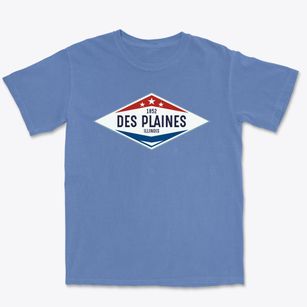 Des Plaines Illinois Diamond Star Premium Heavyweight T-shirt