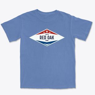 Red Oak Iowa Diamond Star Premium Heavyweight T-shirt