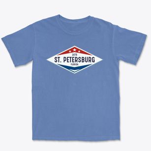 St. Petersburg Florida Diamond Star Premium Heavyweight T-shirt