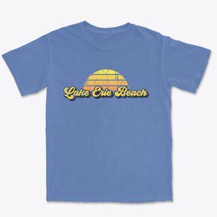Lake Erie Beach New York Sublime Sunset Premium Heavyweight T-shirt