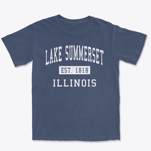 Lake Summerset Illinois Classic Established Premium Heavyweight T-shirt