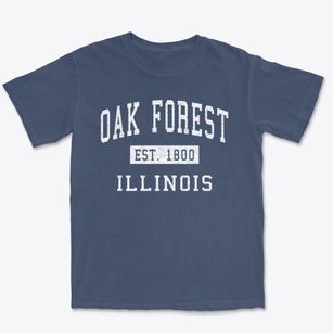 Oak Forest Illinois Classic Established Premium Heavyweight T-shirt