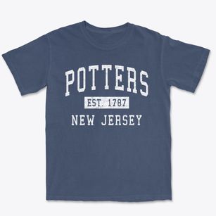 Potters New Jersey Classic Established Premium Heavyweight T-shirt